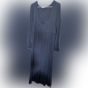 Motherhood Navy Blue Long Sleeve Maxi Dress | Sz XL